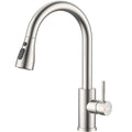 Brushed Stainless Pull-Out Kitchen Mixer Tap - 3 Spray Modes