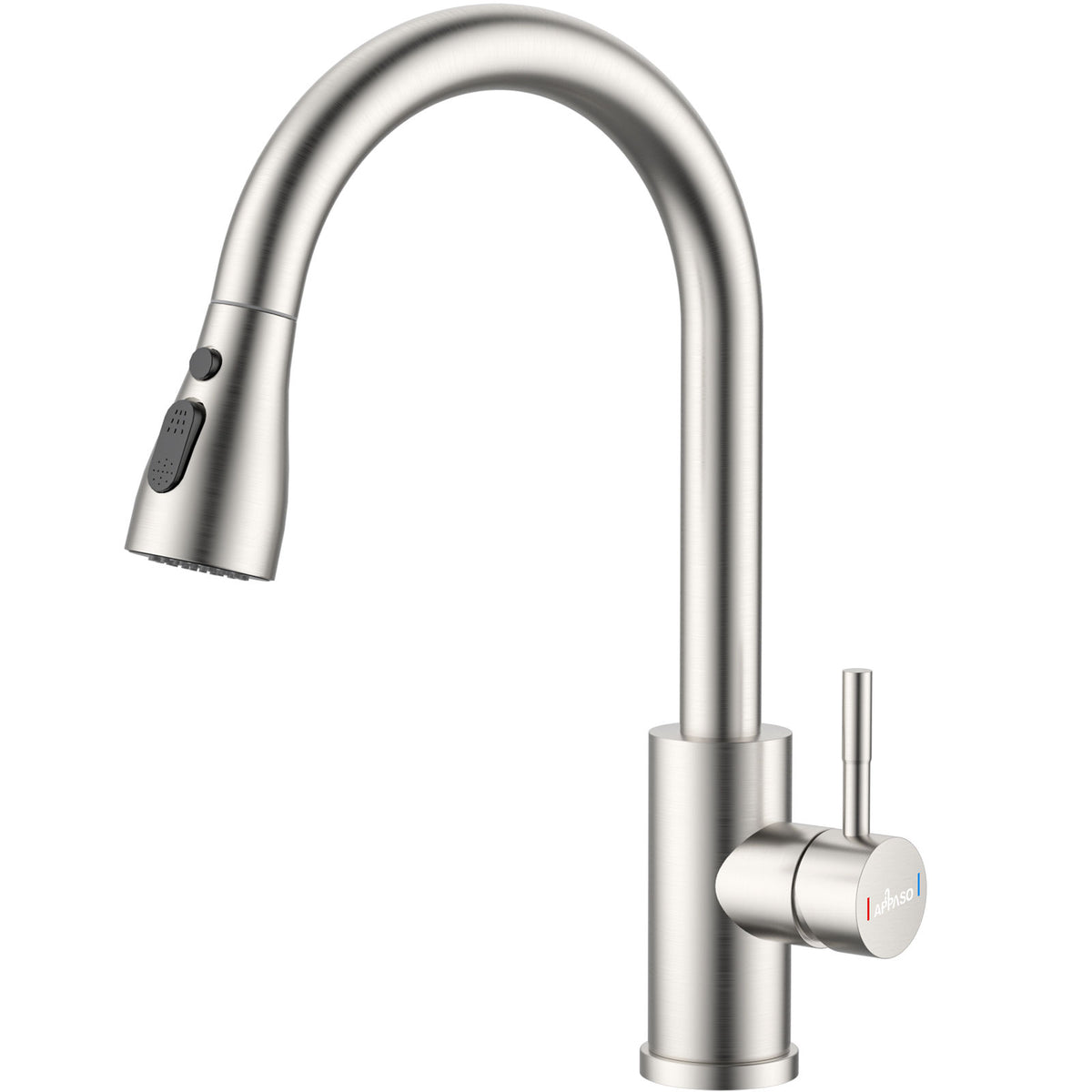 Brushed Stainless Pull-Out Kitchen Mixer Tap - 3 Spray Modes