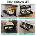 Matte Black Pull-Out Cabinet Organiser Set - 42cm, 2 Pieces