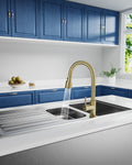 Brushed Gold Pull-Out Kitchen Mixer Tap - 3 Spray Modes