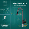 Matte Black Pull-Out Kitchen Mixer Tap - 2 Spray Modes