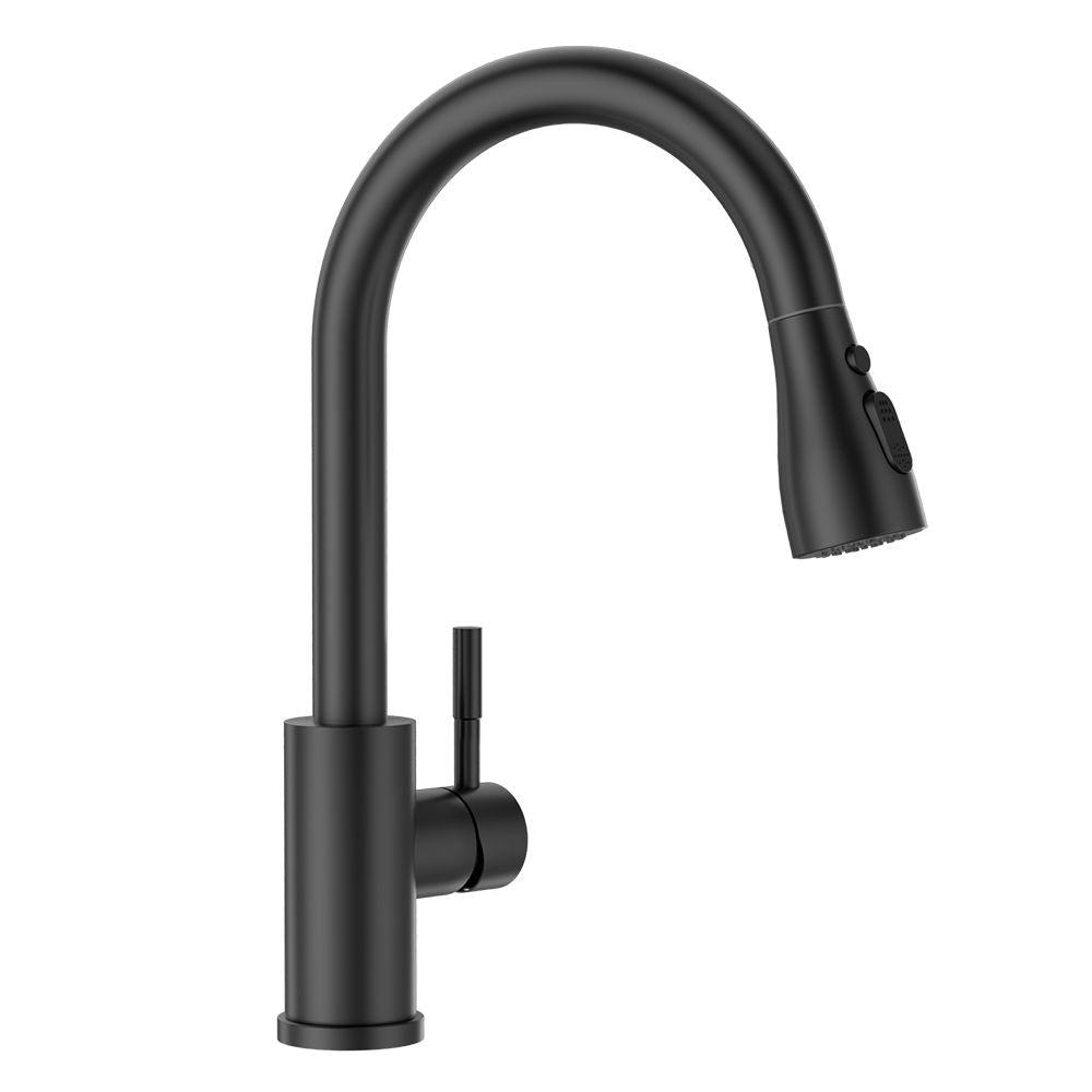 Matte Black Pull-Out Kitchen Mixer Tap - 3 Spray Modes