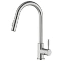 Brushed Stainless Pull-Out Kitchen Mixer Tap - 2 Spray Modes
