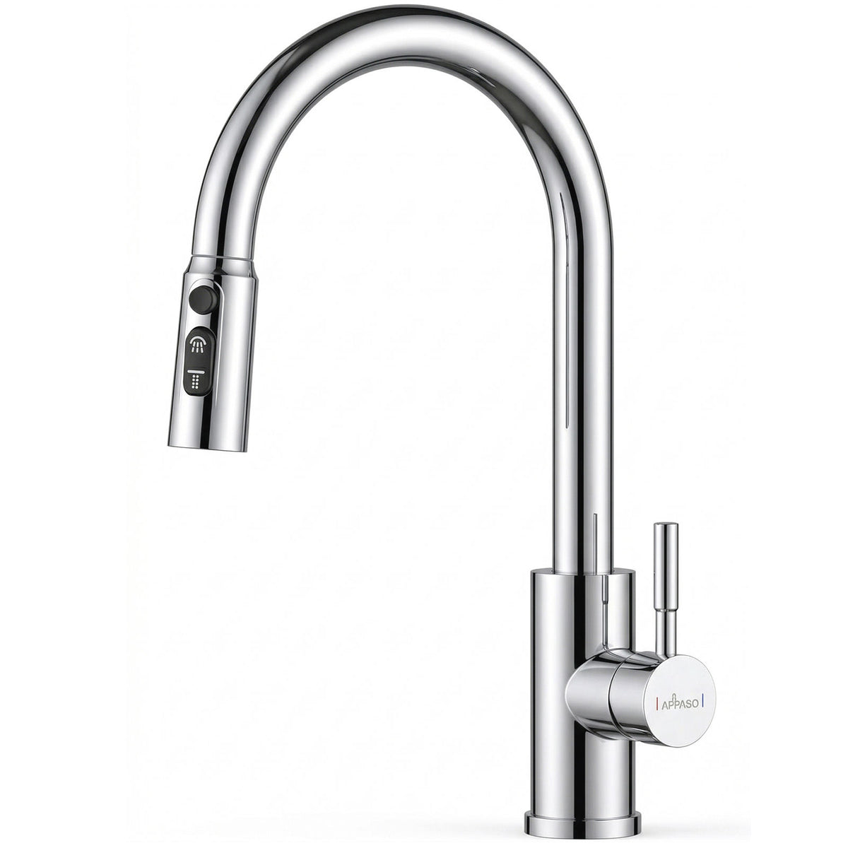 Polished Chrome Pull-Out Kitchen Mixer Tap - 3 Spray Modes