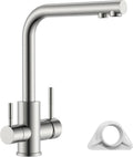 Brushed Stainless Kitchen Mixer Tap