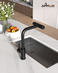 Matte Black Waterfall Pull-Out Kitchen Mixer Tap
