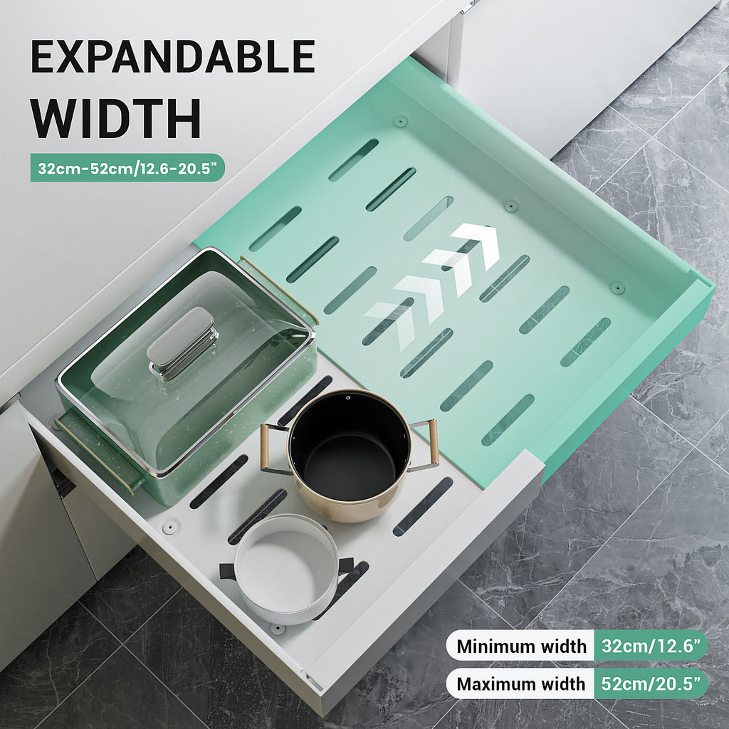 White Pull-Out Cabinet Organiser Set - 42cm, 2 Pieces