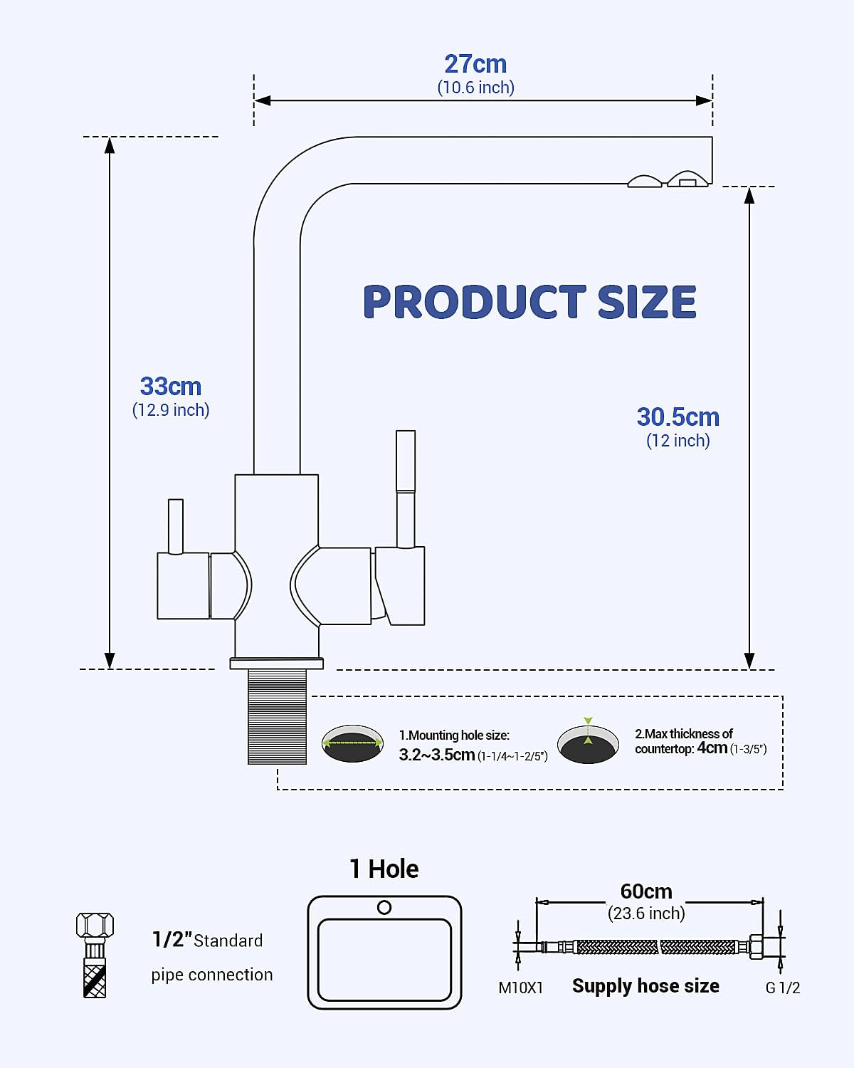 Brushed Stainless Kitchen Mixer Tap