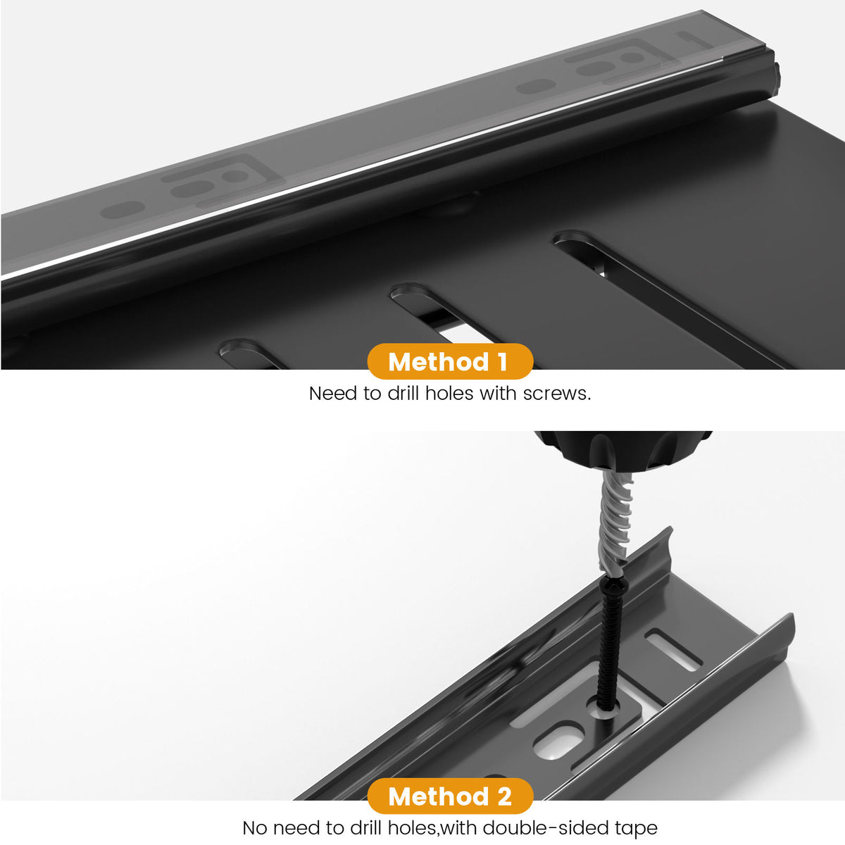 Matte Black Pull-Out Cabinet Organiser Set - 53cm, 2 Pieces