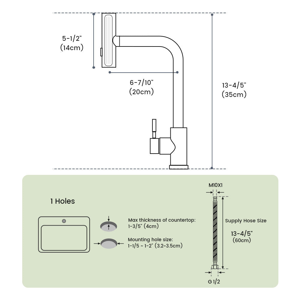 Brushed Stainless Waterfall Pull-Out Kitchen Mixer Tap