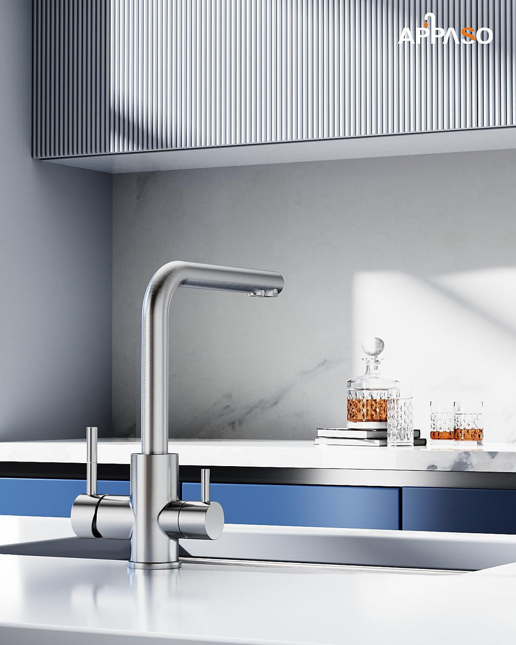 Brushed Stainless Kitchen Mixer Tap