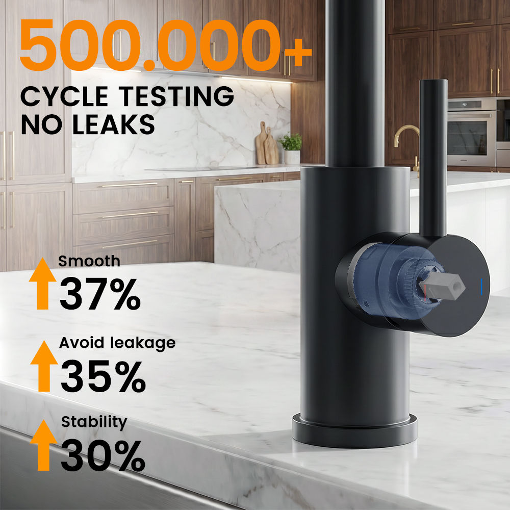 Matte Black Pull-Down Kitchen Mixer Tap - 2 Spray Modes