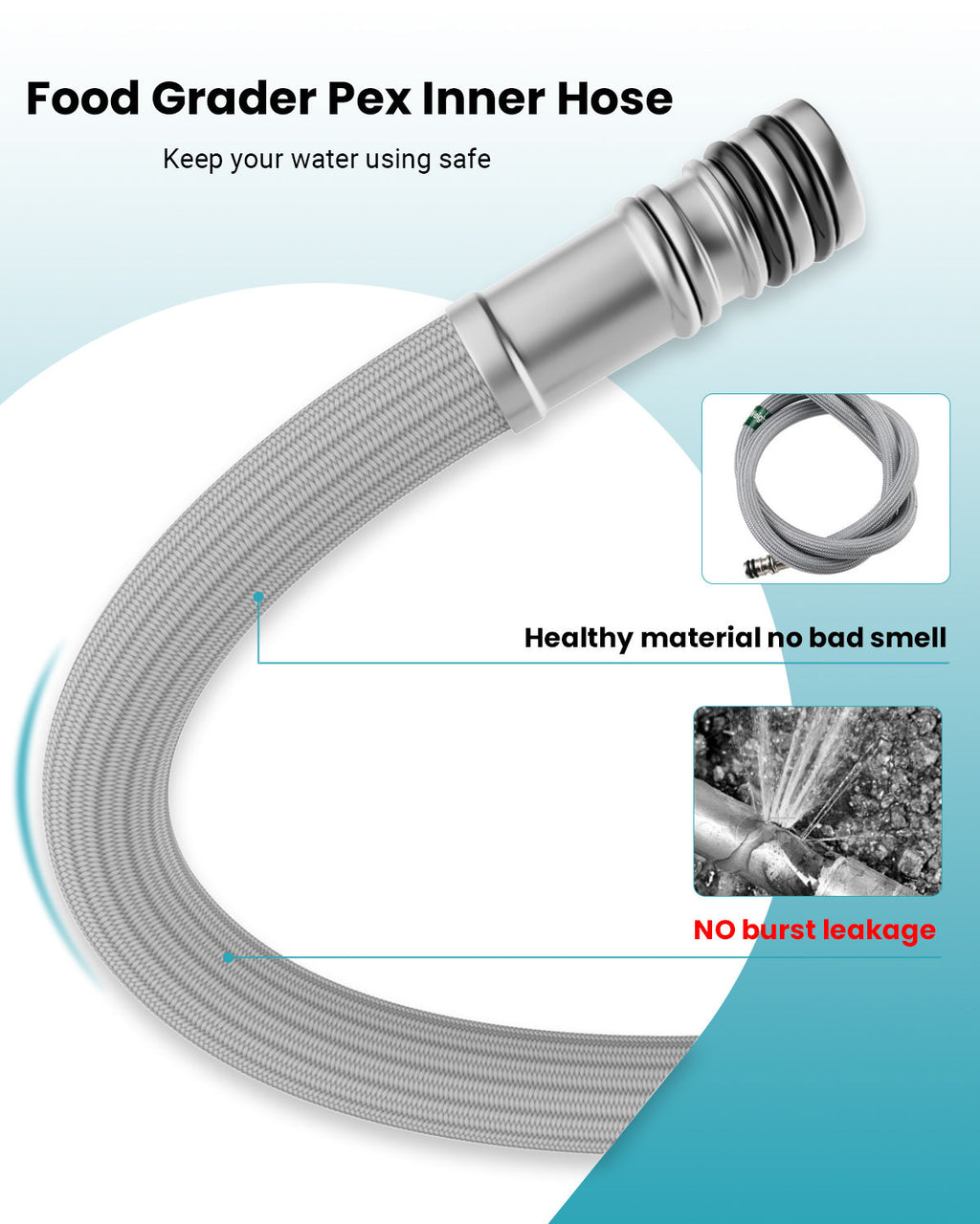 Brushed Stainless Pull-Out Kitchen Mixer Tap - 2 Spray Modes