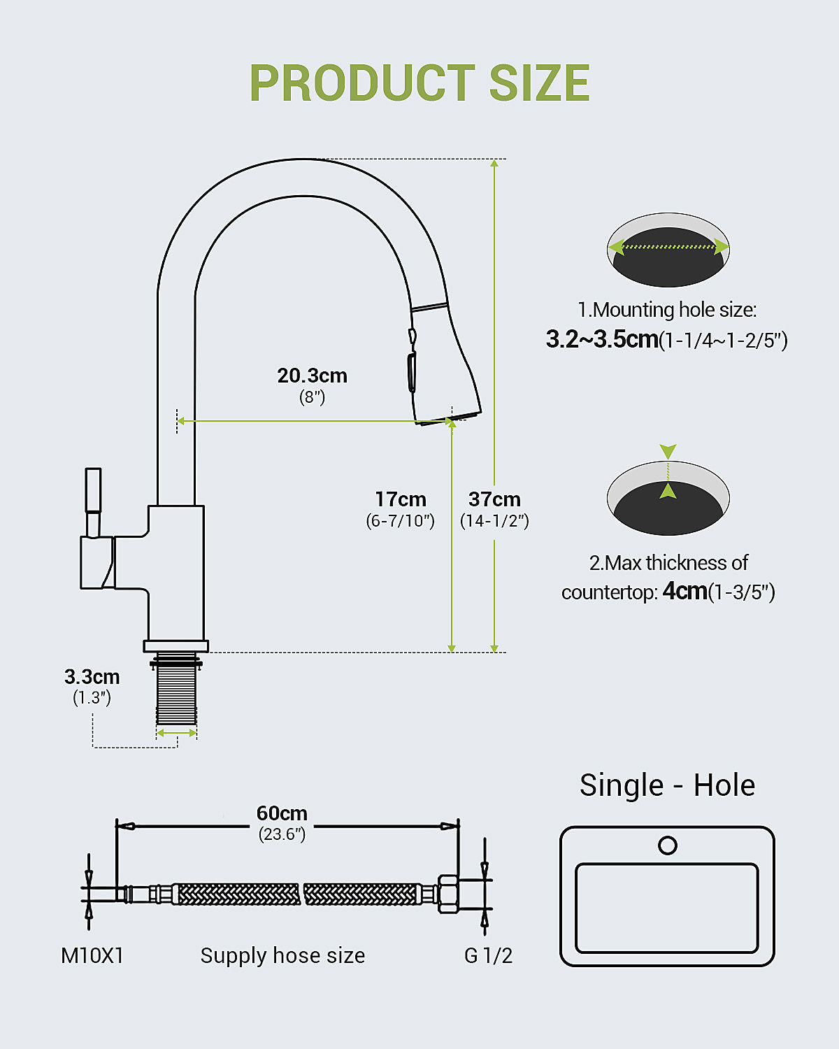 Brushed Gold Pull-Out Kitchen Mixer Tap - 3 Spray Modes