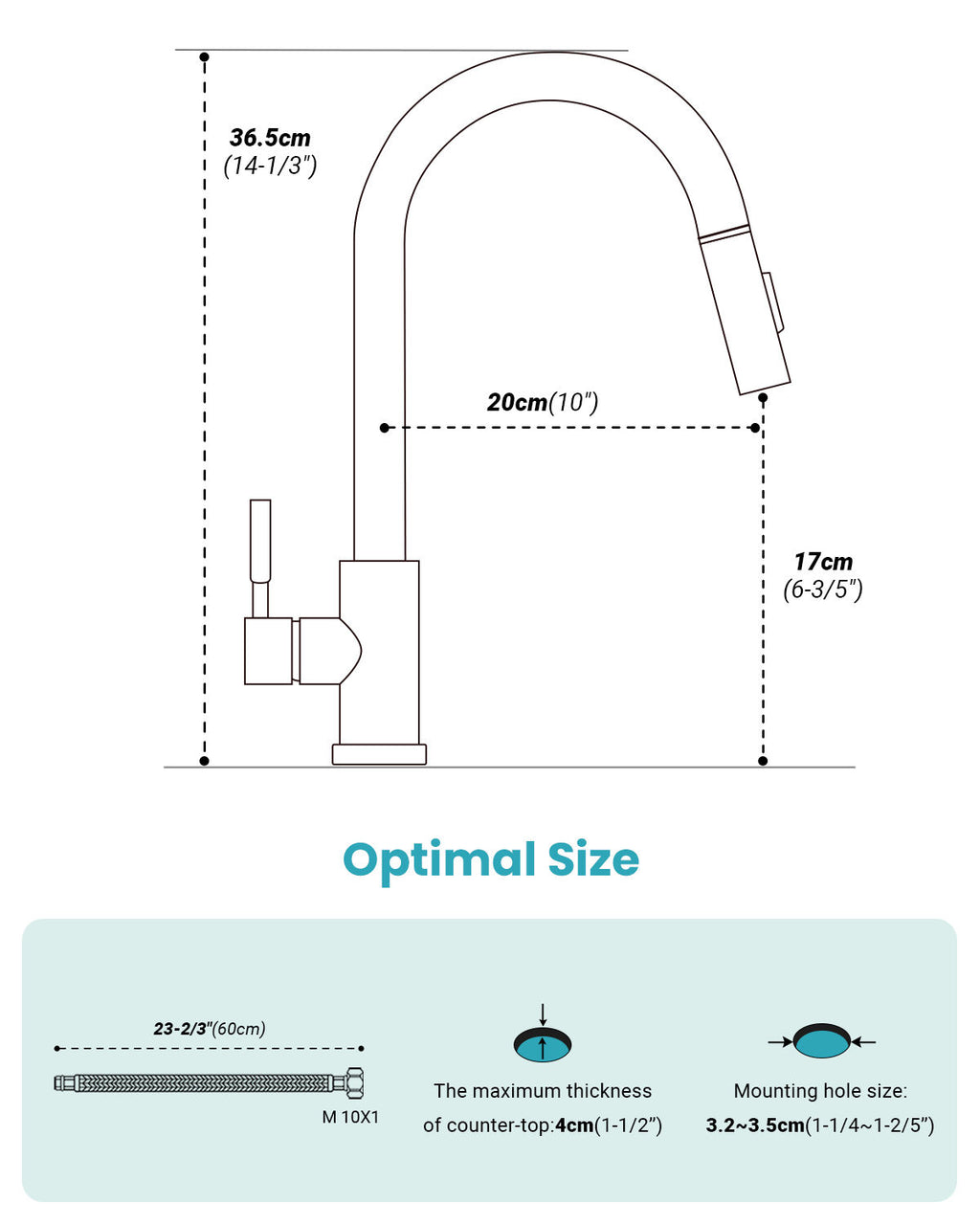 Brushed Stainless Pull-Out Kitchen Mixer Tap - 2 Spray Modes