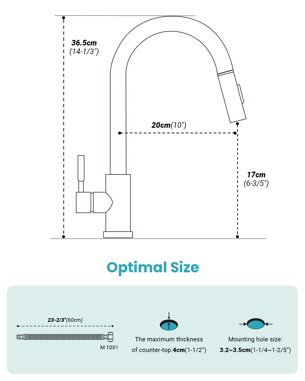 Brushed Stainless Pull-Out Kitchen Mixer Tap - 2 Spray Modes