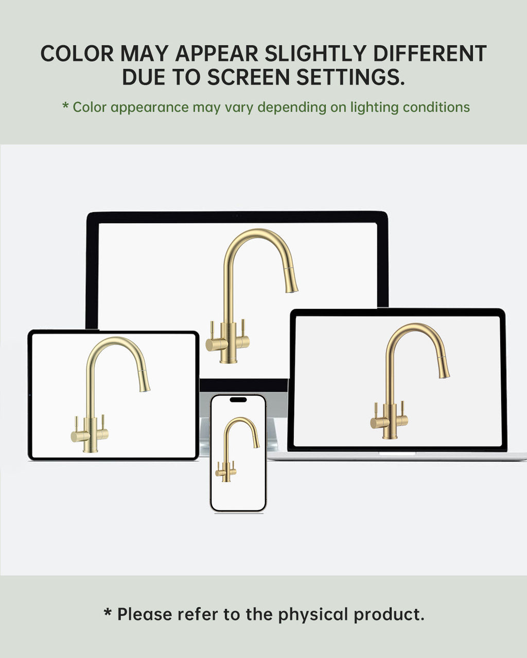 Brushed Gold Dual Lever Pull-Out Kitchen Mixer Tap