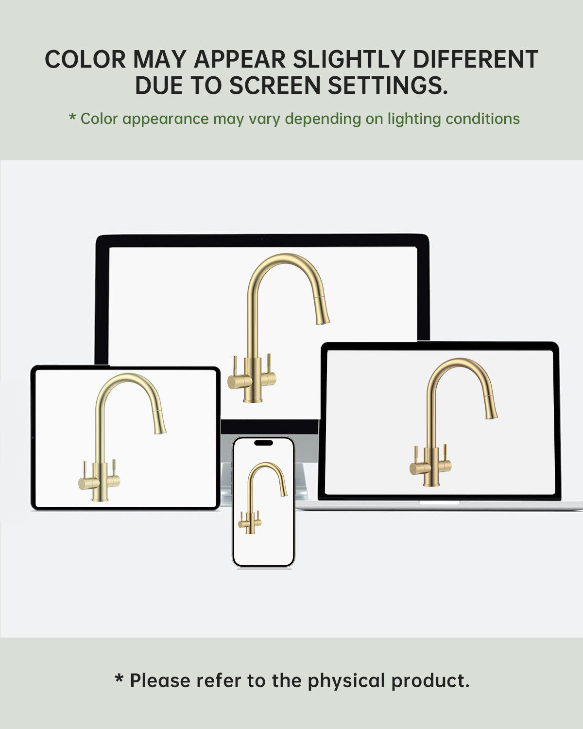 Brushed Gold Dual Lever Pull-Out Kitchen Mixer Tap