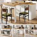 Extendable bar table with storage space, fold-out dining table with drawer and snack tray, pull-out bin holder (bin not included), space-saving design for small flats, kitchens, balconies,
White