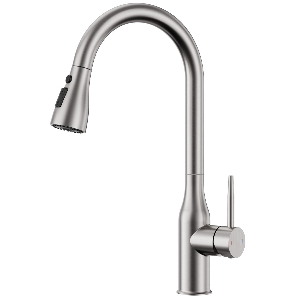Brushed Stainless Pull-Out Kitchen Mixer Tap