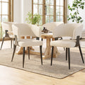 Modern Dining Chairs set of 4,Dining Room Chairs with Metal Legs – Upholstered Fabric Dining Room Chairs with Curved Backrest, Soft Cushion Seat, and Sturdy Metal Frame
