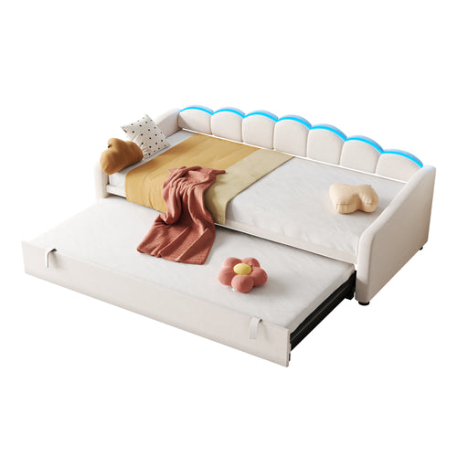 Beige Petal Trundle Bed package 2