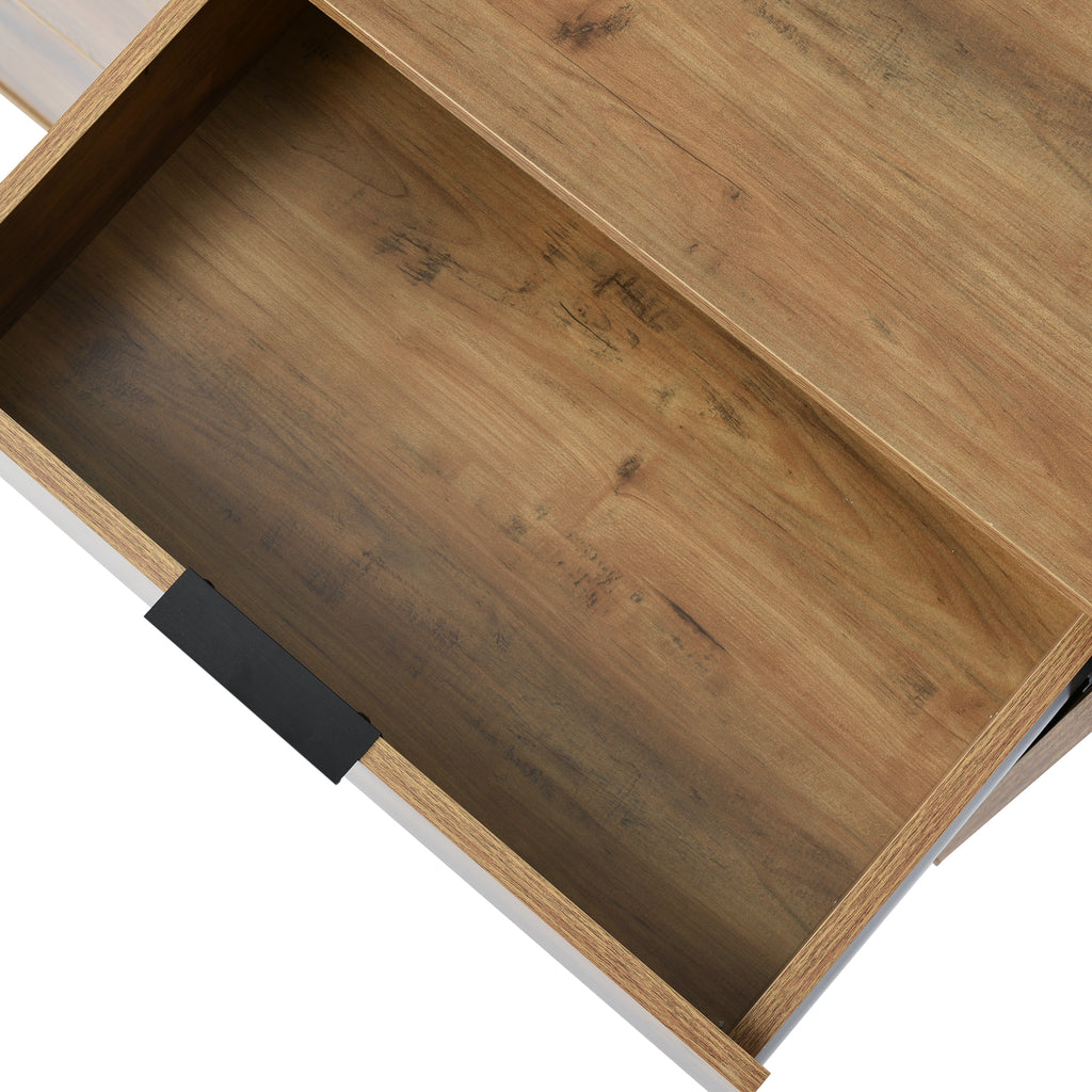 Sideboard Cabinet for Living Room, Chest of Drawers with 6 drawers, Dark Oak, 40D x 120W x 76H centimetres