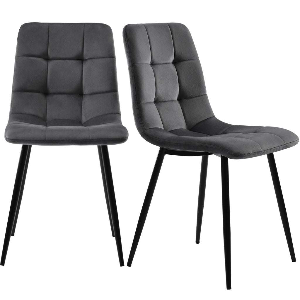117×68cm Dining Table with 4 Chairs Set, Rectangular Dining Table Modern Kitchen Table Set,Dining Room Chair  dark grey Velvet Kitchen Chair,Golden Table Legs