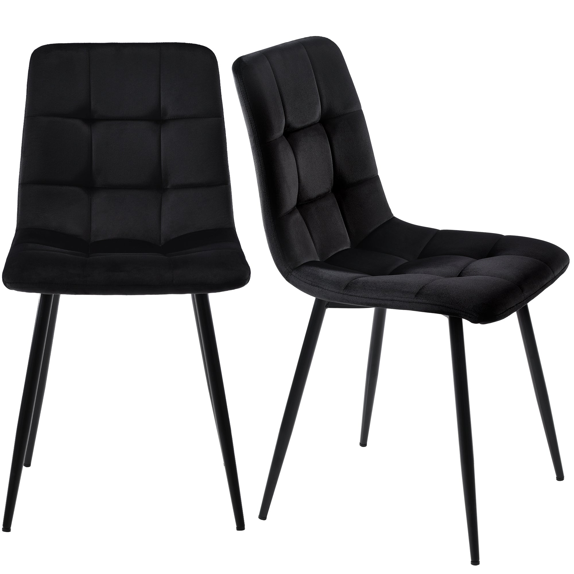 117×68cm Dining Table with 4 Chairs Set, Rectangular Dining Table Modern Kitchen Table Set,Dining Room Chair Black Velvet Kitchen Chair,Golden Table Legs