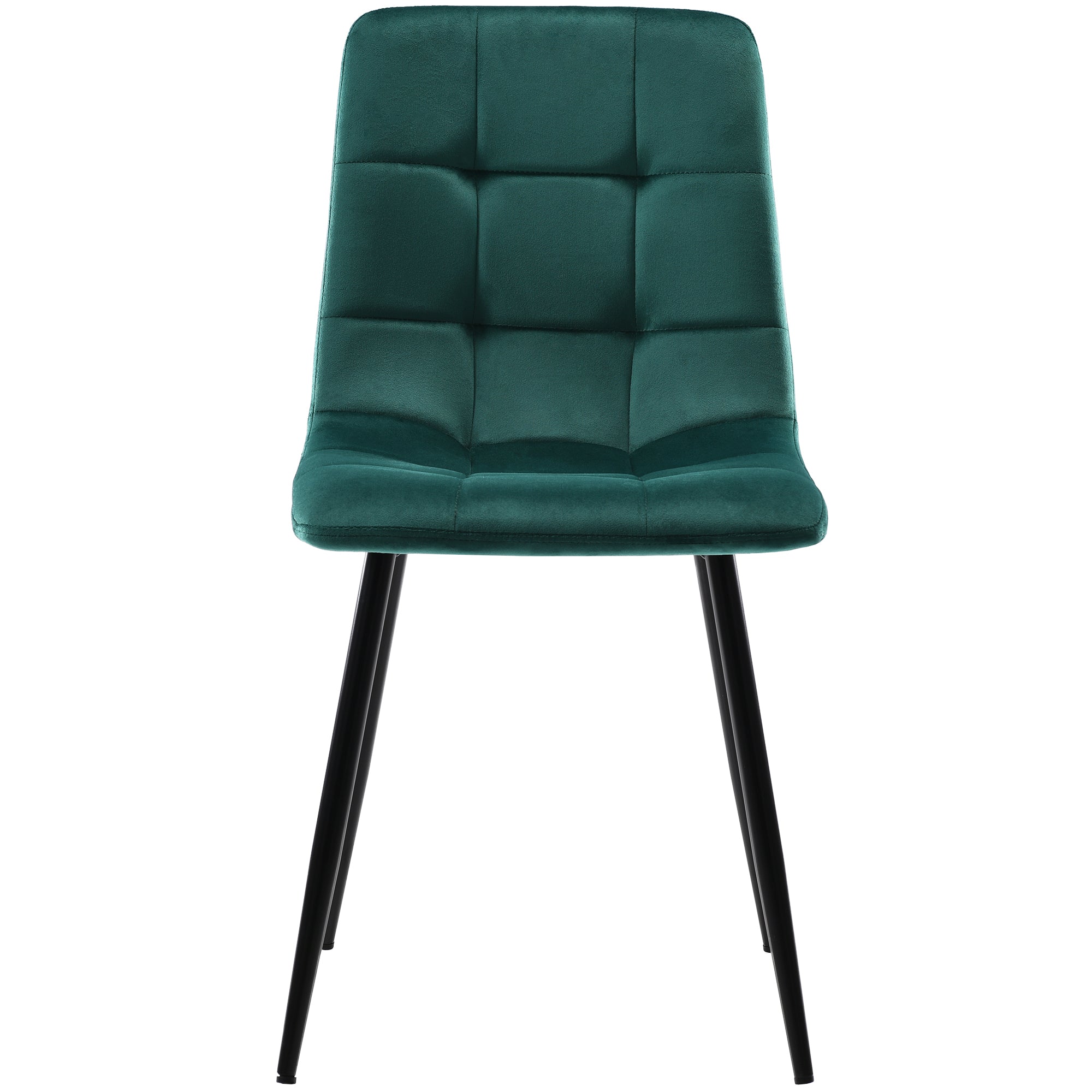 117×68cm Dining Table with 4 Chairs Set, Rectangular Dining Table Modern Kitchen Table Set,Dining Room Chair  Dark green Velvet Kitchen Chair,Black Table Legs