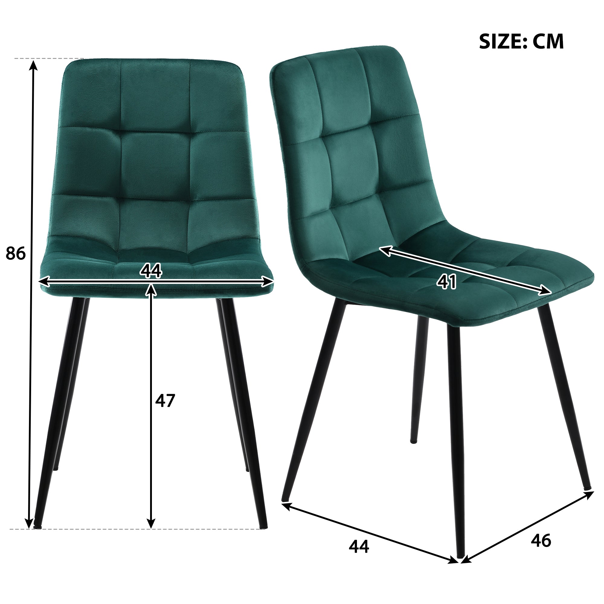 117×68cm Dining Table with 4 Chairs Set, Rectangular Dining Table Modern Kitchen Table Set,Dining Room Chair Dark Green Velvet Kitchen Chair,Golden Table Legs