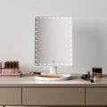 Hollywood Style LED Tabletop Mirror – 360° Swivel, Dimmable & Storage Base