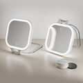 Portable LED Vanity Mirror – 10X Magnified, Rechargeable, 360° Rotating Stand