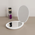 Travel Hollywood Mirror – 10X Magnified, Rechargeable LED, Dimmable Studio