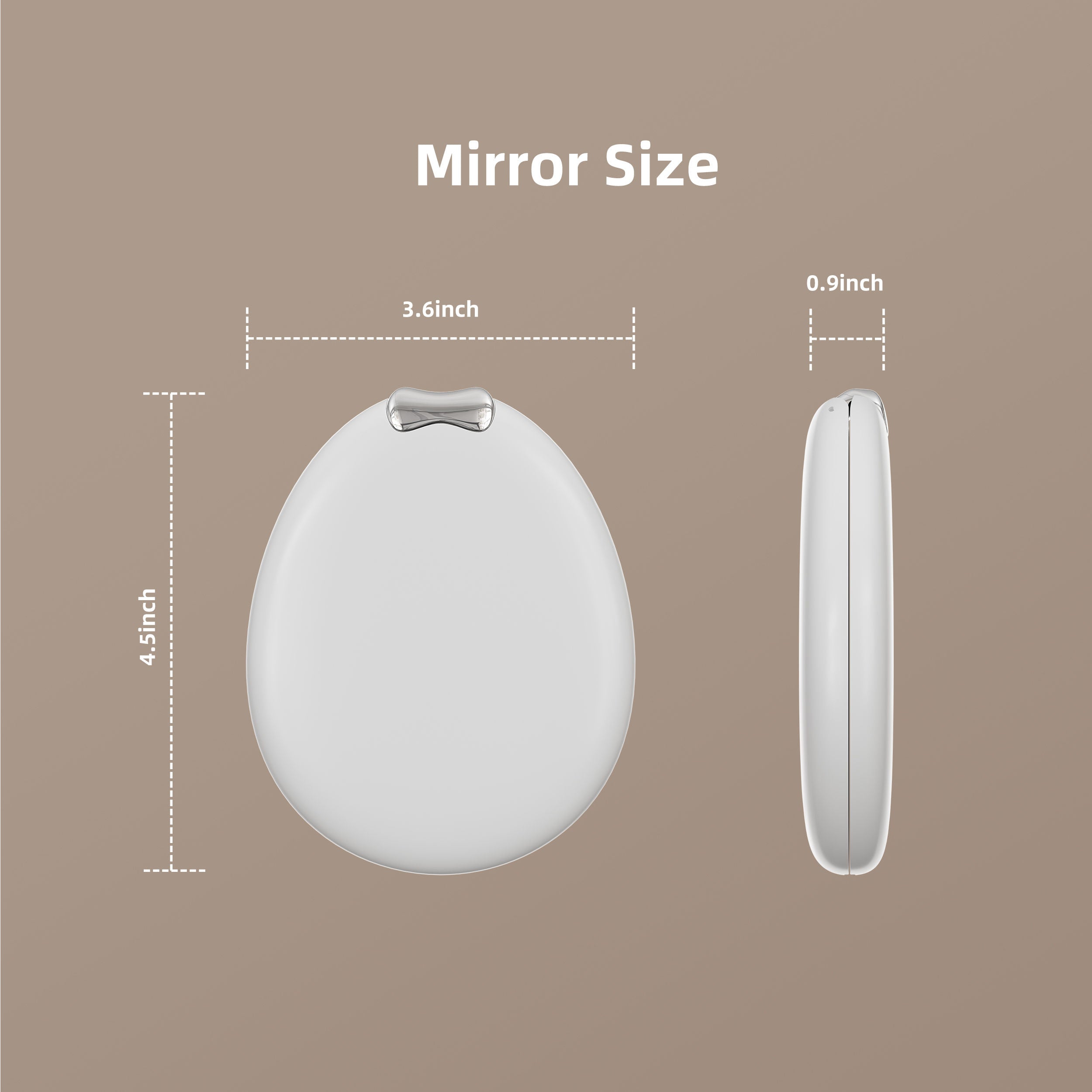 Travel Hollywood Mirror – 10X Magnified, Rechargeable LED, Dimmable Studio