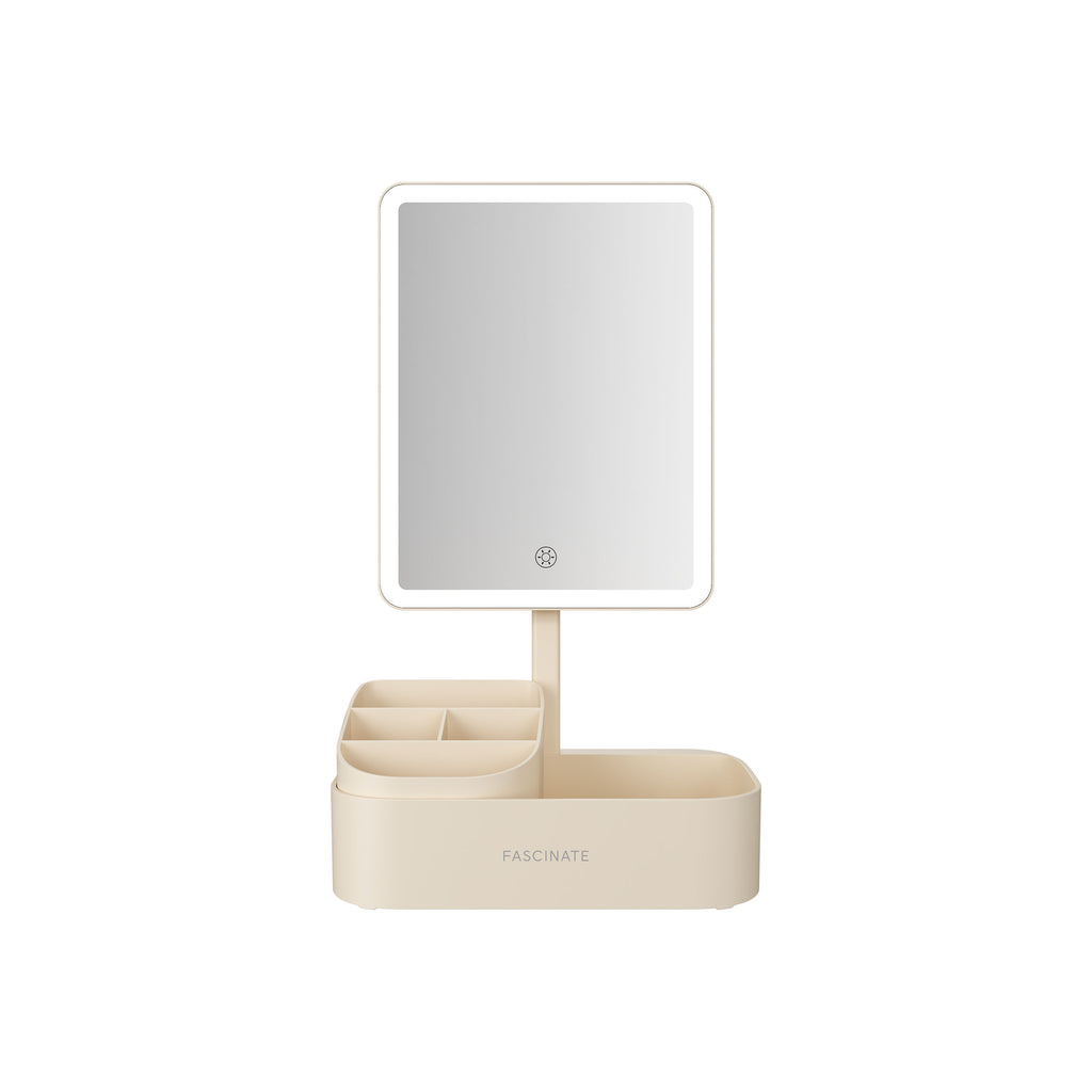 LED Vanity Mirror with Organiser - Professional Beauty Gift for Her