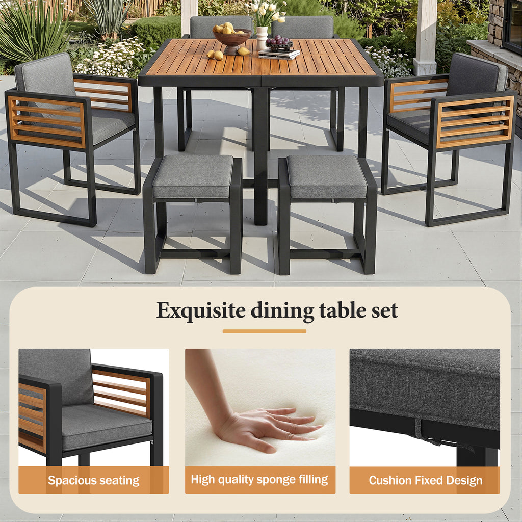 Garden furniture set, garden lounge seating group with 12 chairs and table, patio furniture/balcony furniture set for 12 people, garden furniture set/dining set, garden sofa set, solid wood