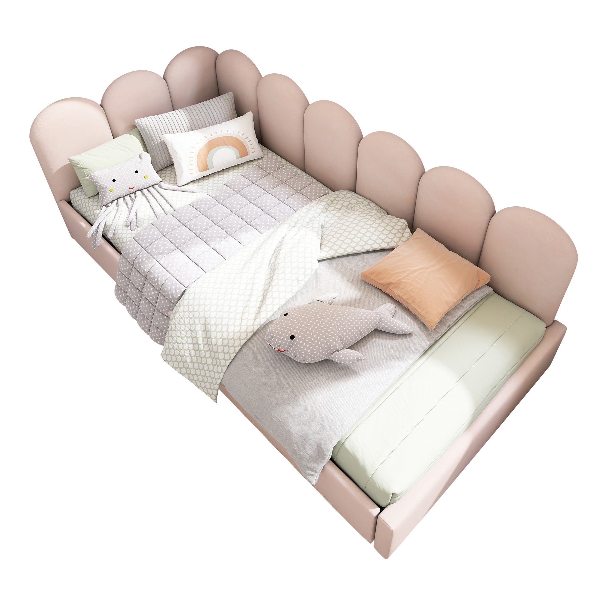 Upholstered Daybed Bed With Storage,Ottoman Bed 3FT Single Sofa Bed 90X190cm, Daybed With Hydraulic Storage Bed Frame, With Metal Slatted Frame, Velvet, Pink (No Mattress)