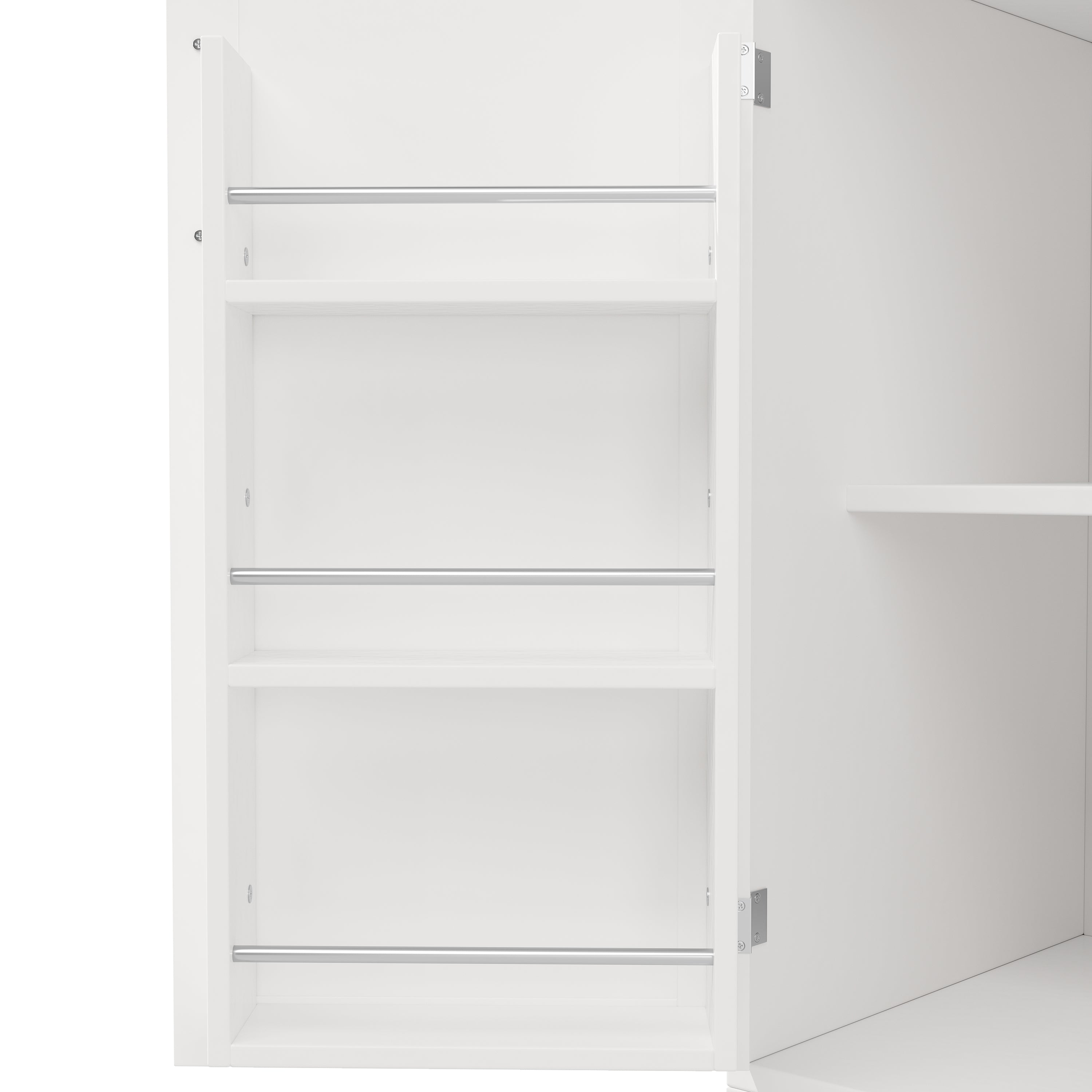 Sideboard / Storage Cabinet / Kitchen Cabinet / Buffet Cabinet, 120x40x188cm, with LED Lighting, Snack Rack & Drink Holders, 4 Doors & 2 Large Drawers, Green/White