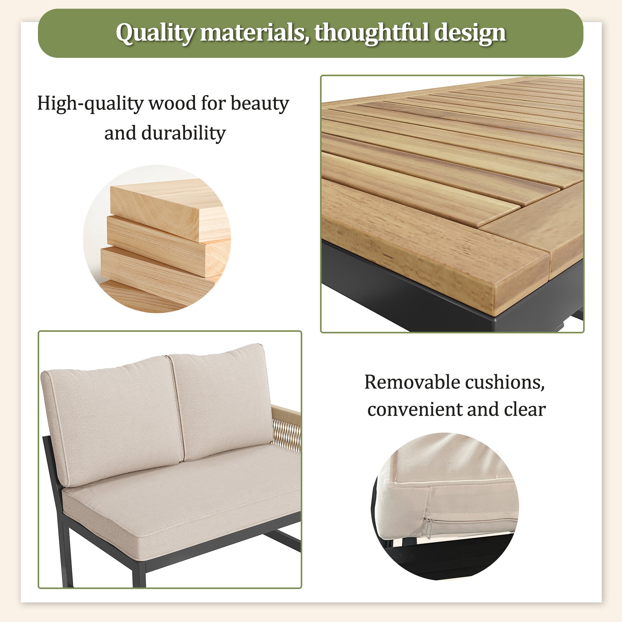 Garden dining set for 7-8 people, garden lounge set, garden furniture set for garden, balcony, terrace, weatherproof dining set, modern garden furniture set