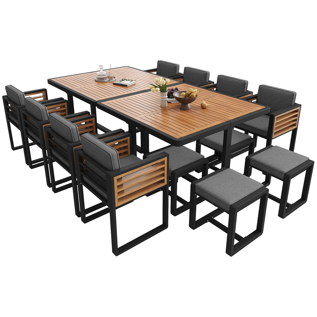 Garden furniture set, garden lounge seating group with 12 chairs and table, patio furniture/balcony furniture set for 12 people, garden furniture set/dining set, garden sofa set, solid wood