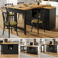 360° rotation, bar table (main body 120-180 x 40 x 76 cm), coffee bar furniture, rotatable dining bar with storage, kitchen island, double doors with wine rack, adjustable shelves, open storage space