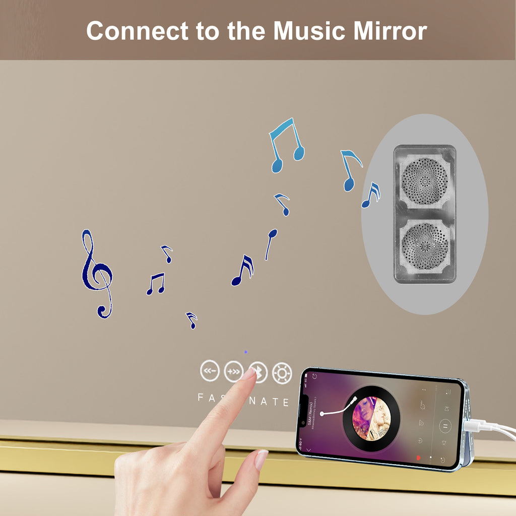 Hollywood Vanity Mirror Bluetooth 15 Dimmable LED Beauty Cosmetic Makeup