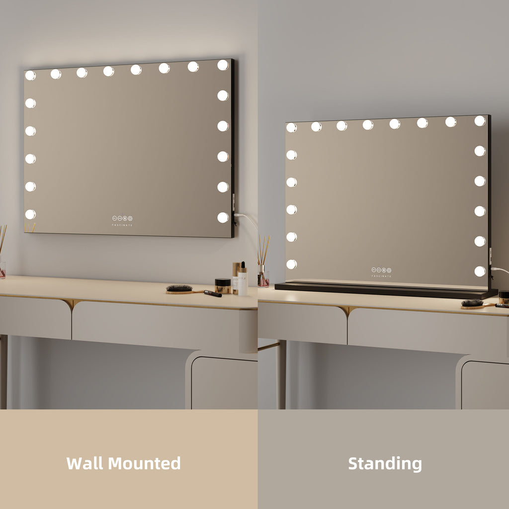 Hollywood Vanity Makeup Mirror Xtra Large 18 Dimmable LED Bluetooth 80x60 Gift