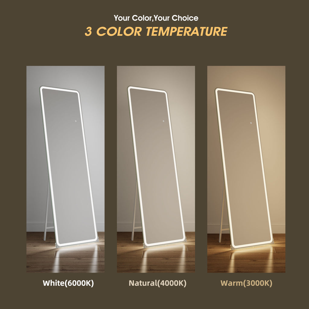 Oblong Hollywood LED Mirror – 160x50cm Full Length, Studio Lighting, HD Glass