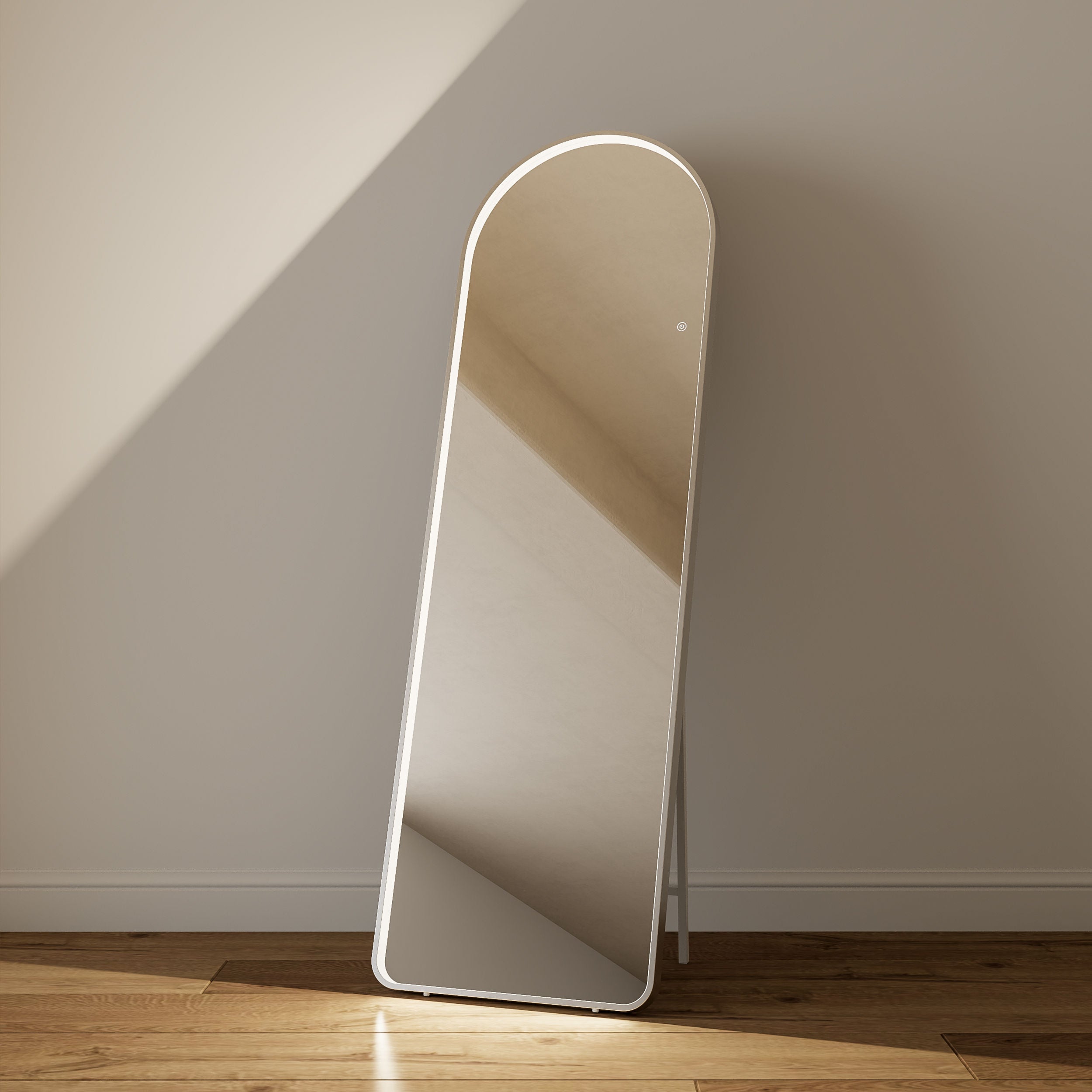 Arched Hollywood LED Mirror – 160x50cm, Boutique Inner Glow, Tempered Glass