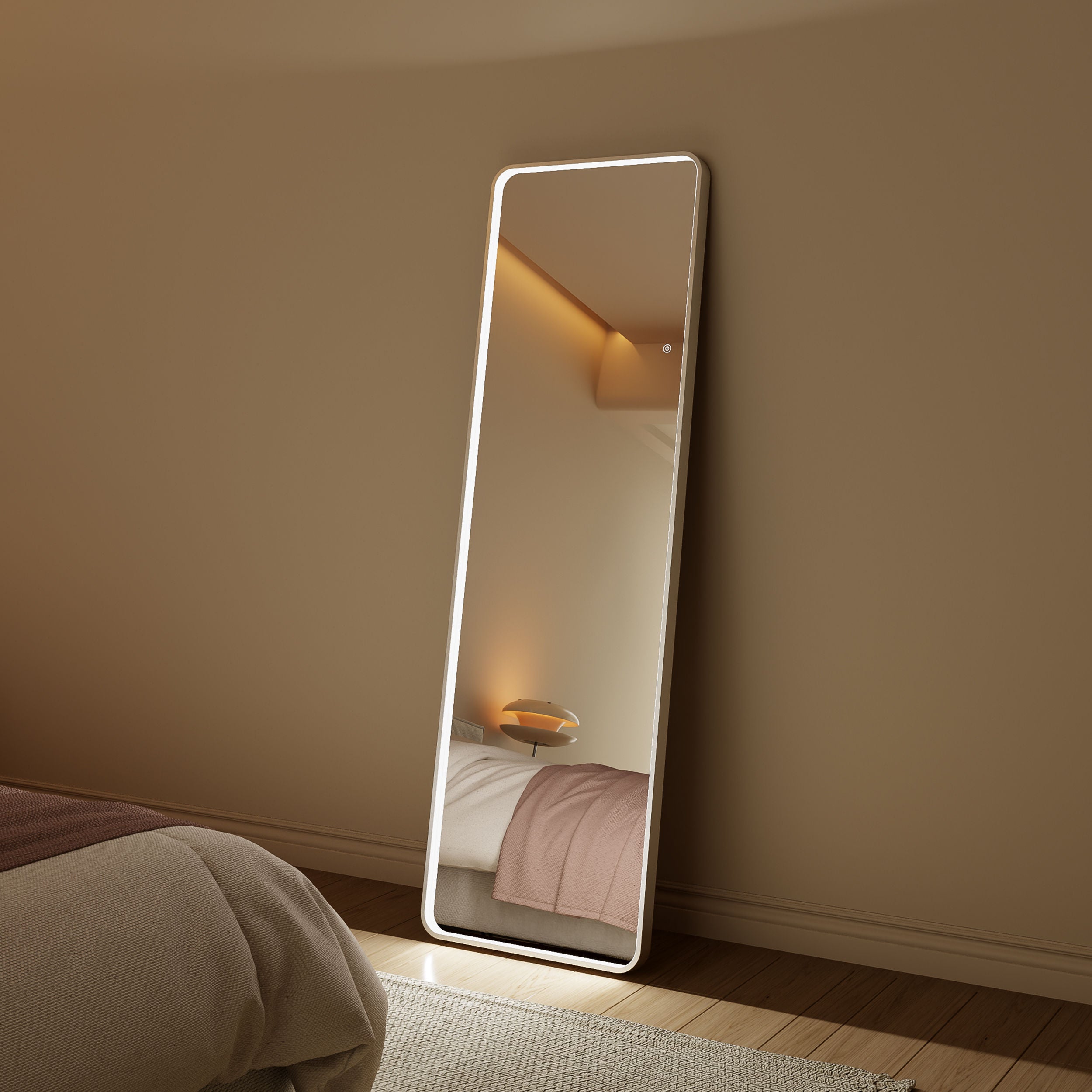 Full Length Curve Hollywood Mirror - Slim 160x50cm
