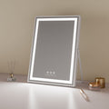 Hollywood LED Tabletop Vanity Mirror – 30x42cm 360° Rotation, Space-Saving Desk Design, High-CRI Dimmable Studio - Best Gift for Girlfriend
