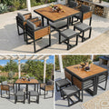 Garden furniture set, garden lounge seating group with 6 chairs and table, patio furniture/balcony furniture set for 6 people, garden furniture set/dining set, garden sofa set, high-quality solid wood