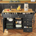 Dining trolley (134 x 46 x 92 cm), modern and simple black dining trolley, drawer-storage cabinet combination, mobile and fixed dual-use design, suitable for home kitchens, black